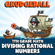 Dividing Rational Numbers GRUDGEBALL Math Game - No Prep Grade 7 Review Activity