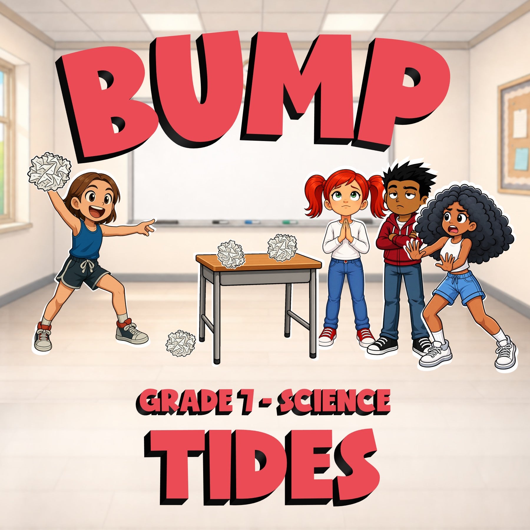 Tides BUMP Science Game - No Prep Grade 7 Review Activity