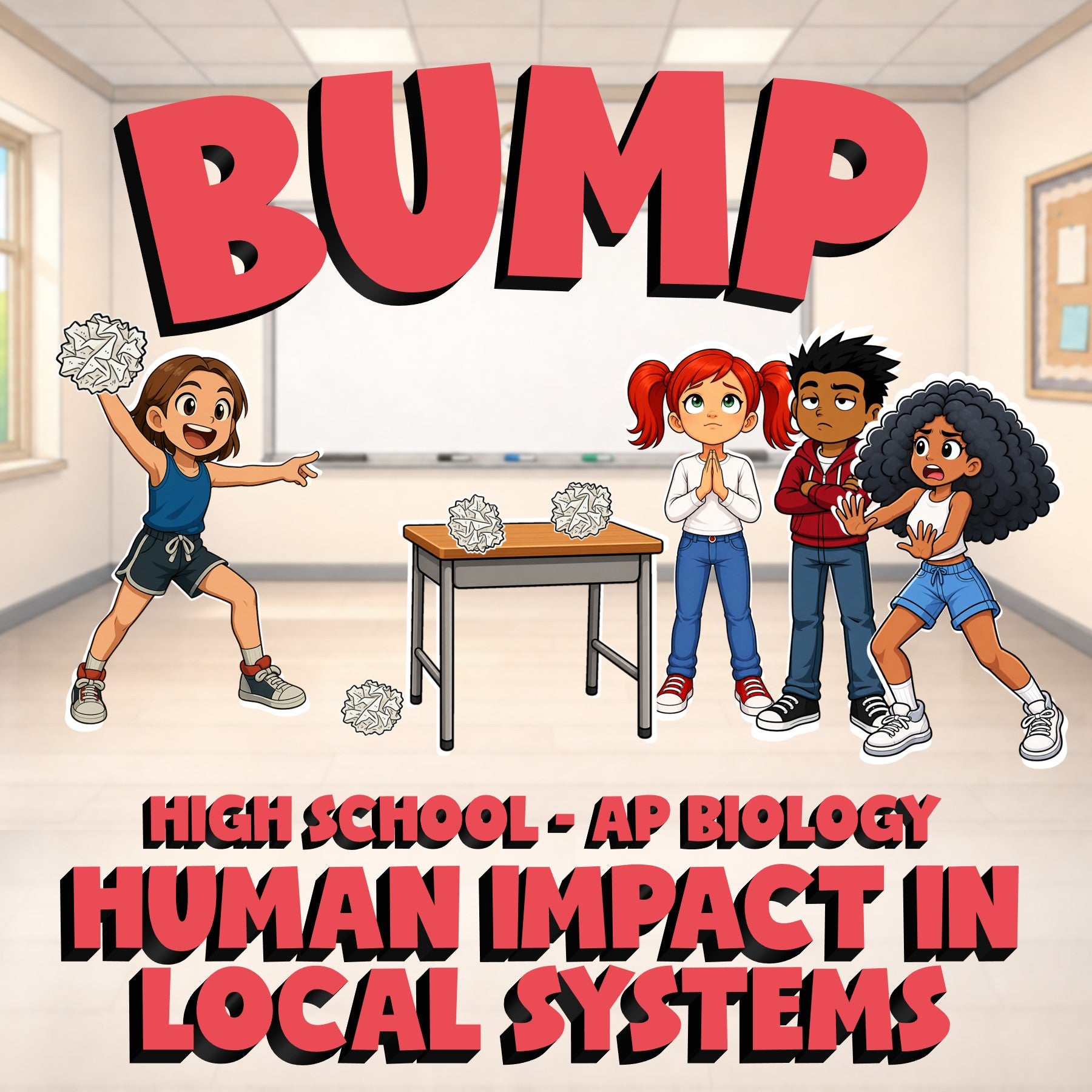 Human Impact in Local Systems BUMP Science Game - No Prep AP Biology Review
