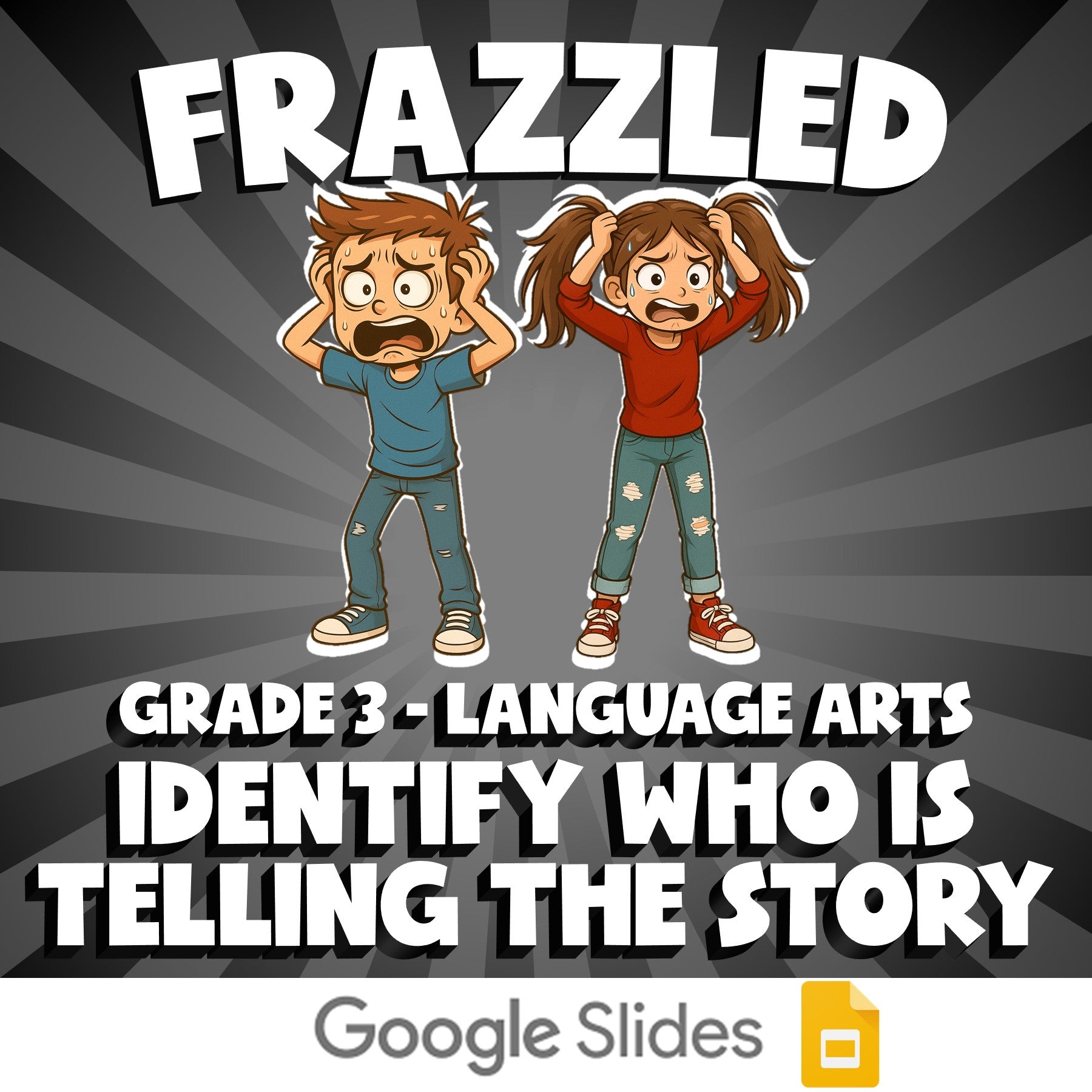 Identify Who Is Telling the Story FRAZZLED ELA Game - No Prep Grade 3 Review