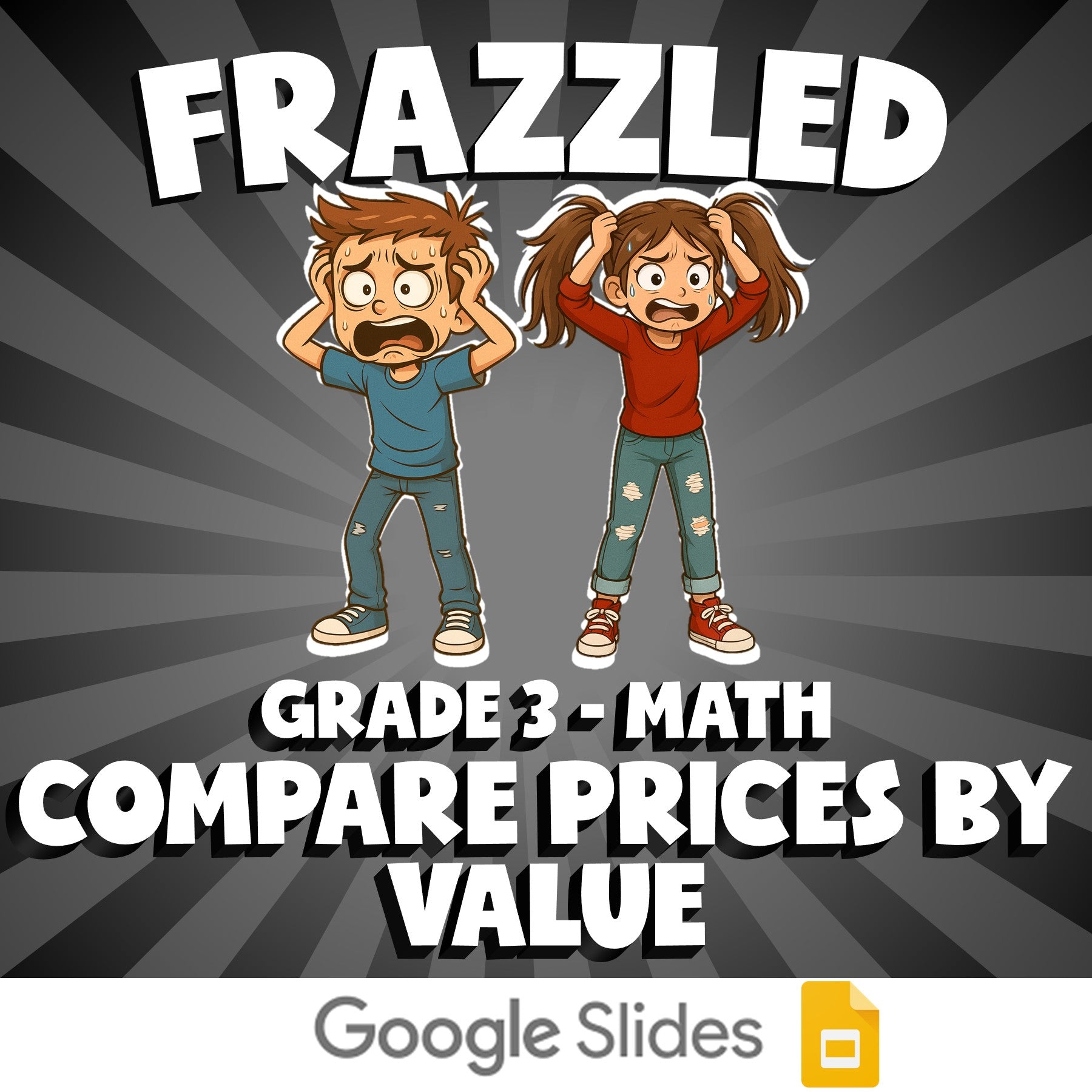 Compare Prices by Value FRAZZLED Math Game - No Prep Grade 3 Review Activity