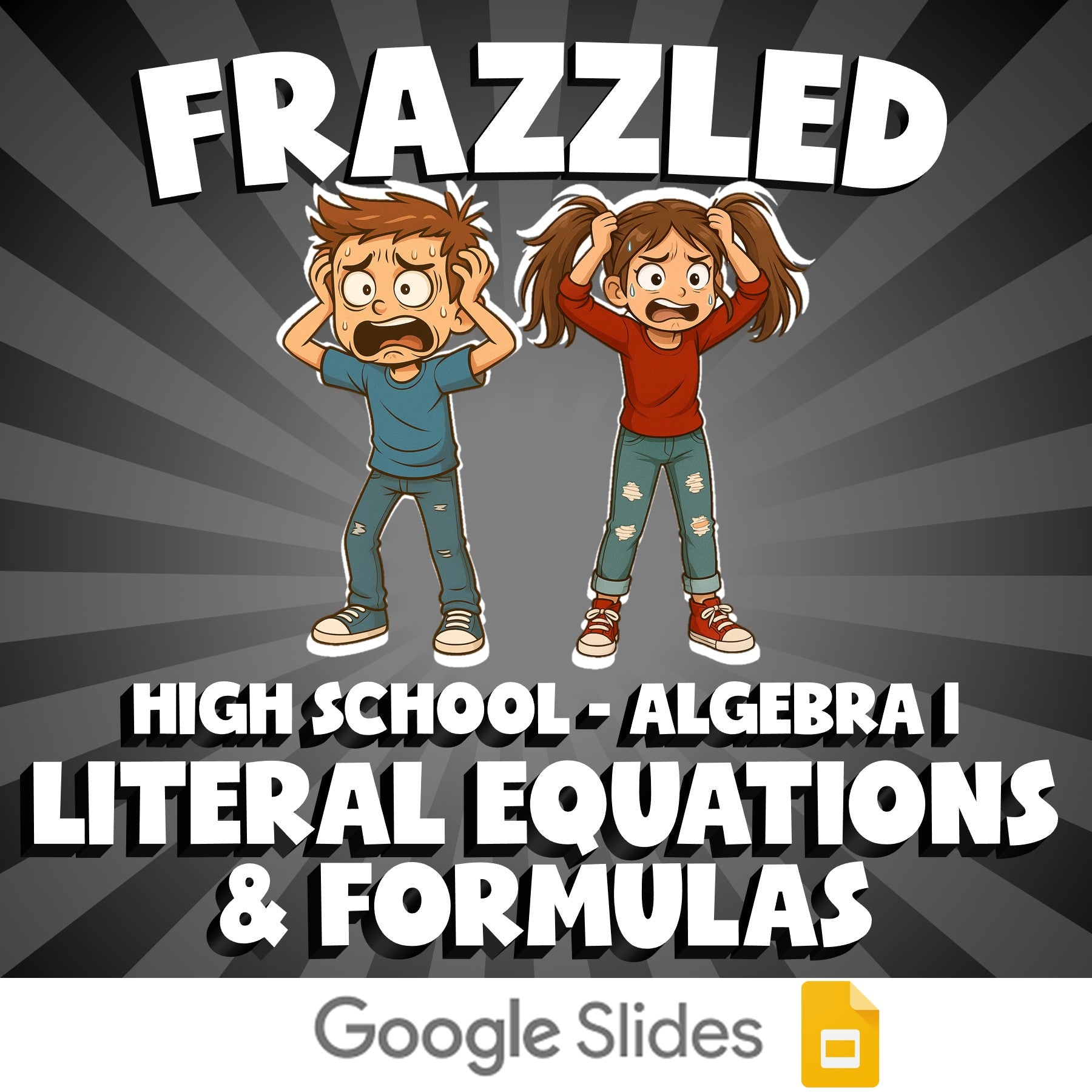 Literal Equations & Formulas FRAZZLED Math Game - No Prep Algebra 1 Review