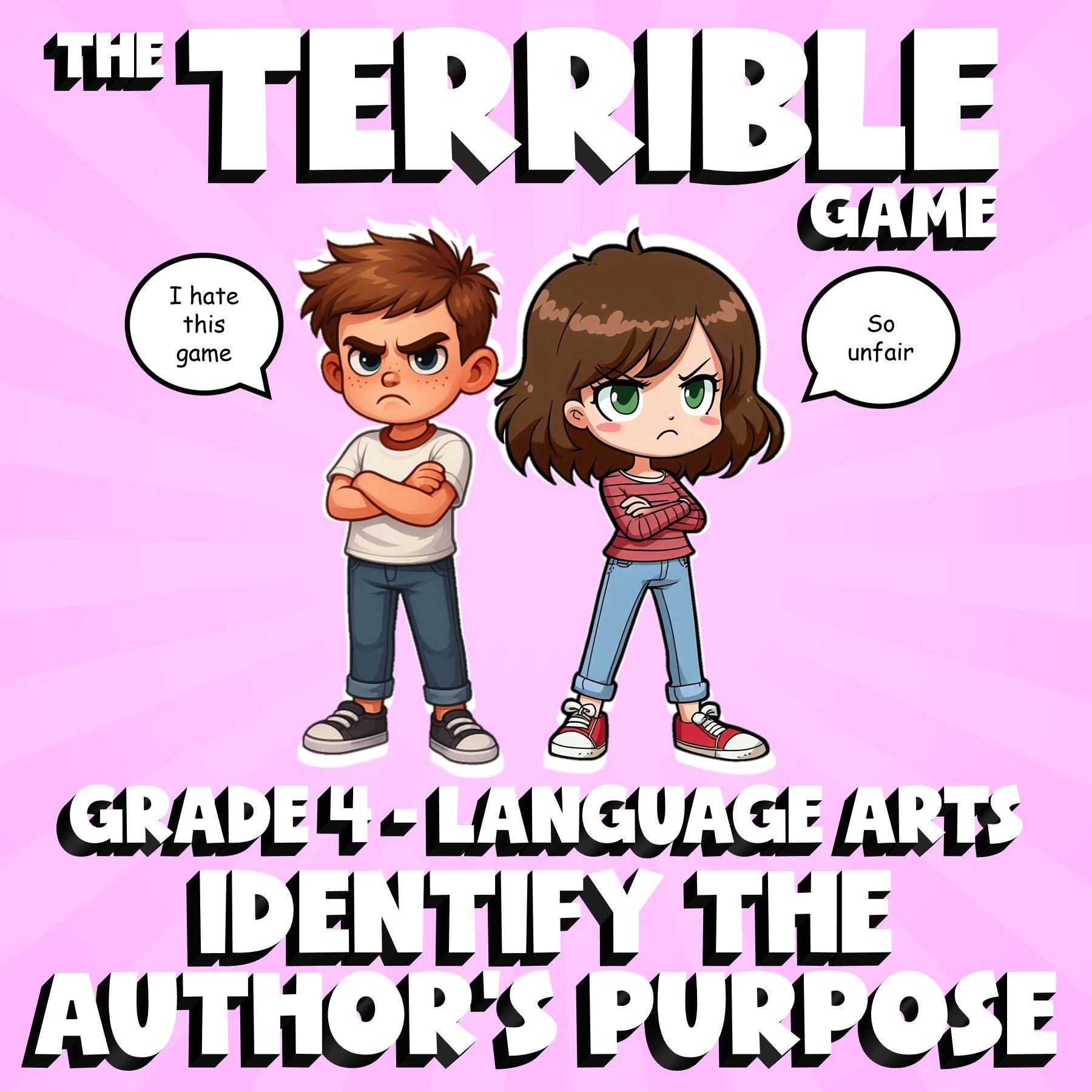 Identify the Author’s Purpose THE TERRIBLE GAME - No Prep Grade 4 ELA Review
