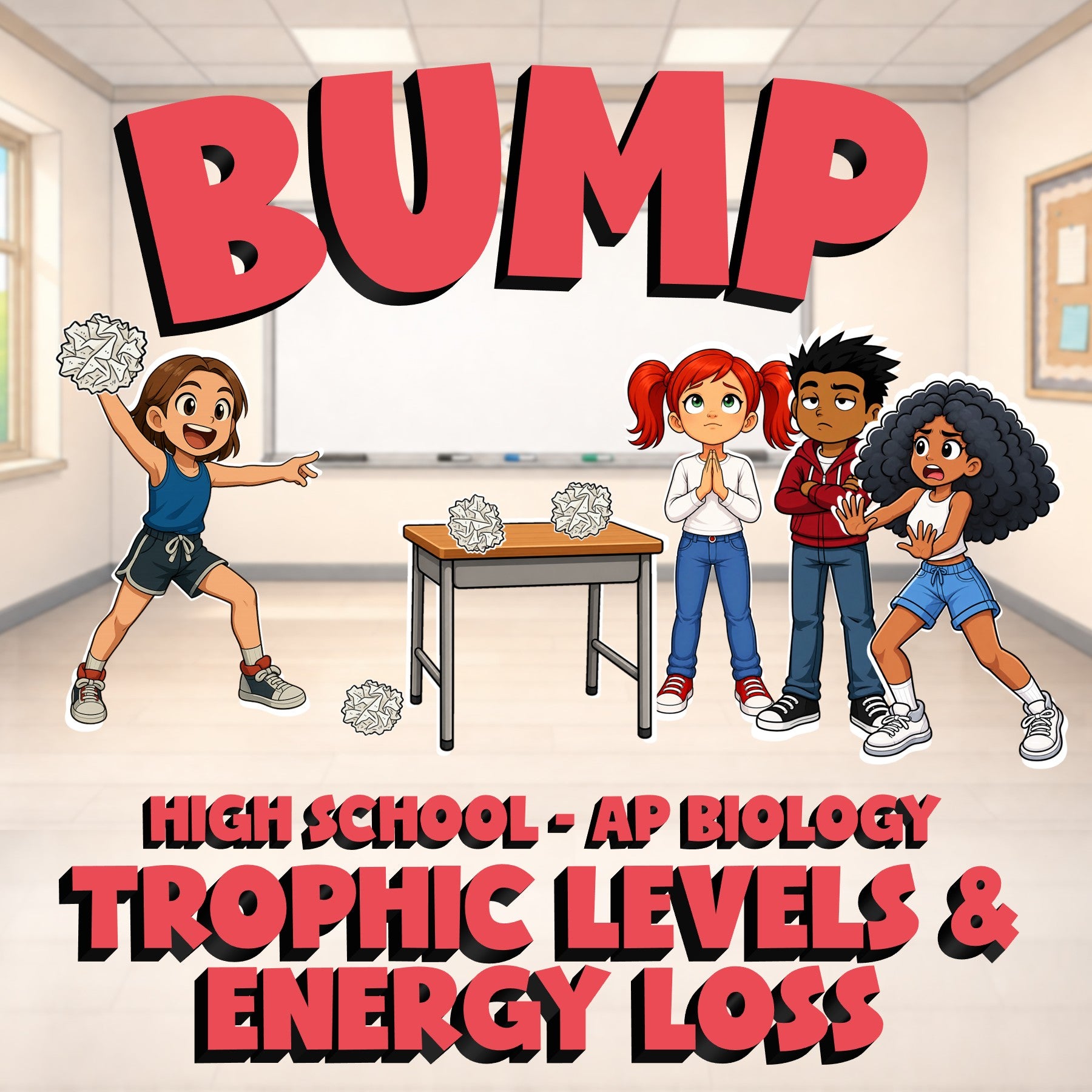 Trophic Levels & Energy Loss BUMP Science Game - No Prep AP Biology Review