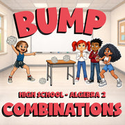 Combinations BUMP Math Game - No Prep Algebra 2 Review Activity