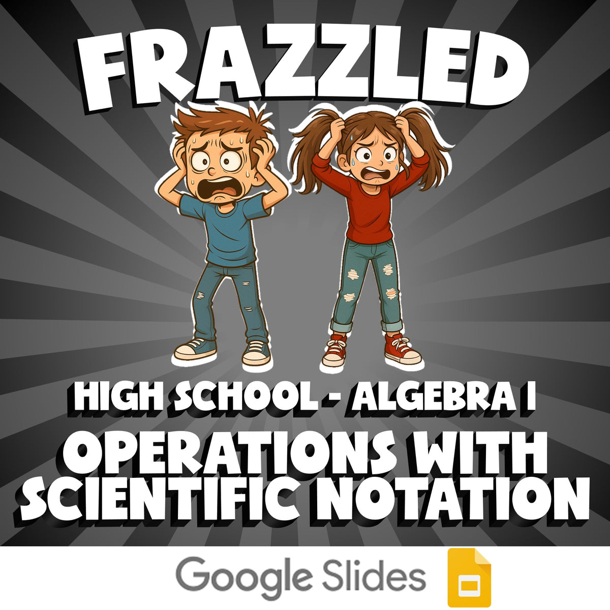 Operations with Scientific Notation FRAZZLED Math Game - No Prep Algebra 1