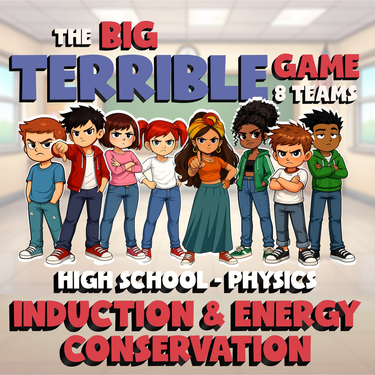 Induction & Energy Conservation BIG TERRIBLE GAME - Physics Science Review