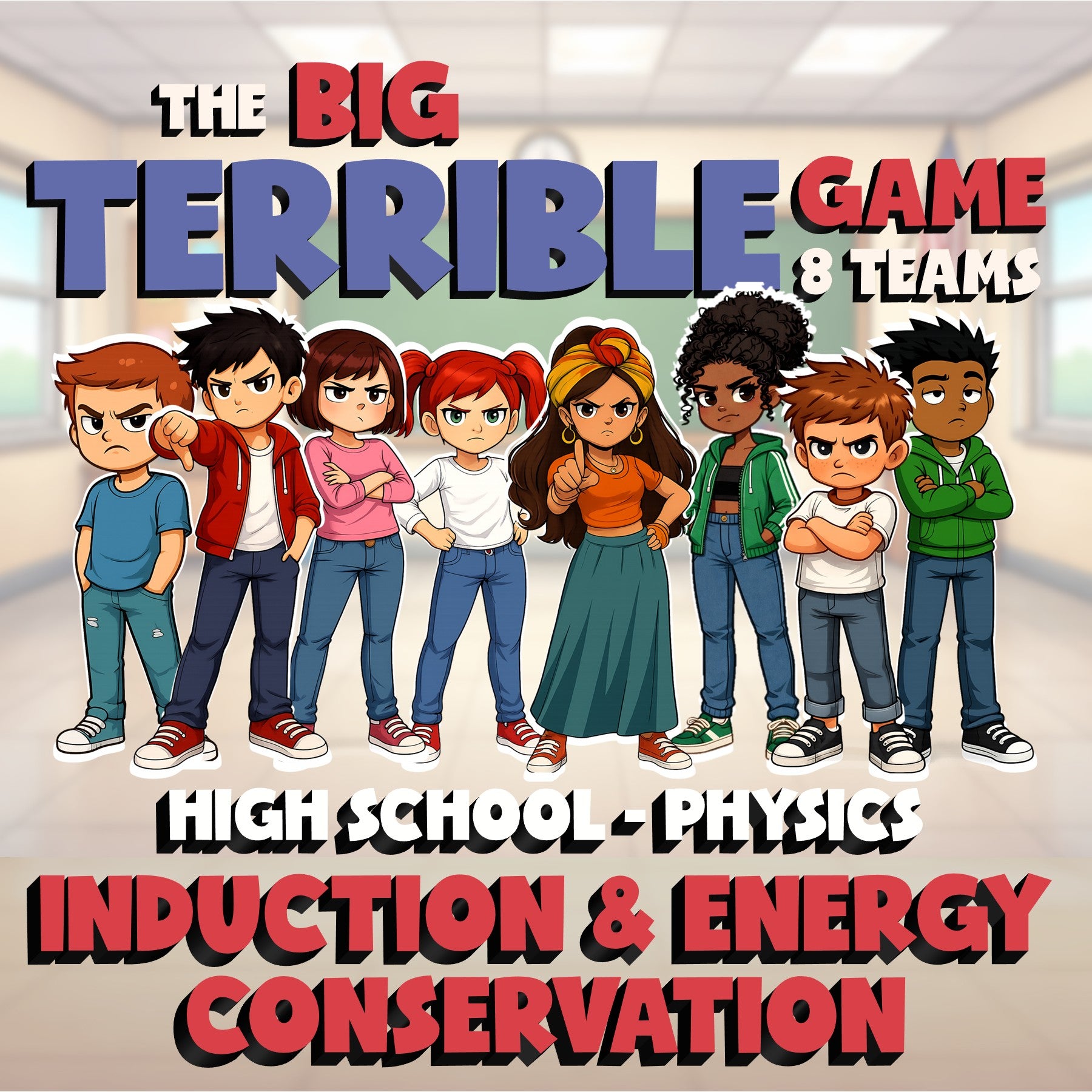 Induction & Energy Conservation BIG TERRIBLE GAME - Physics Science Review