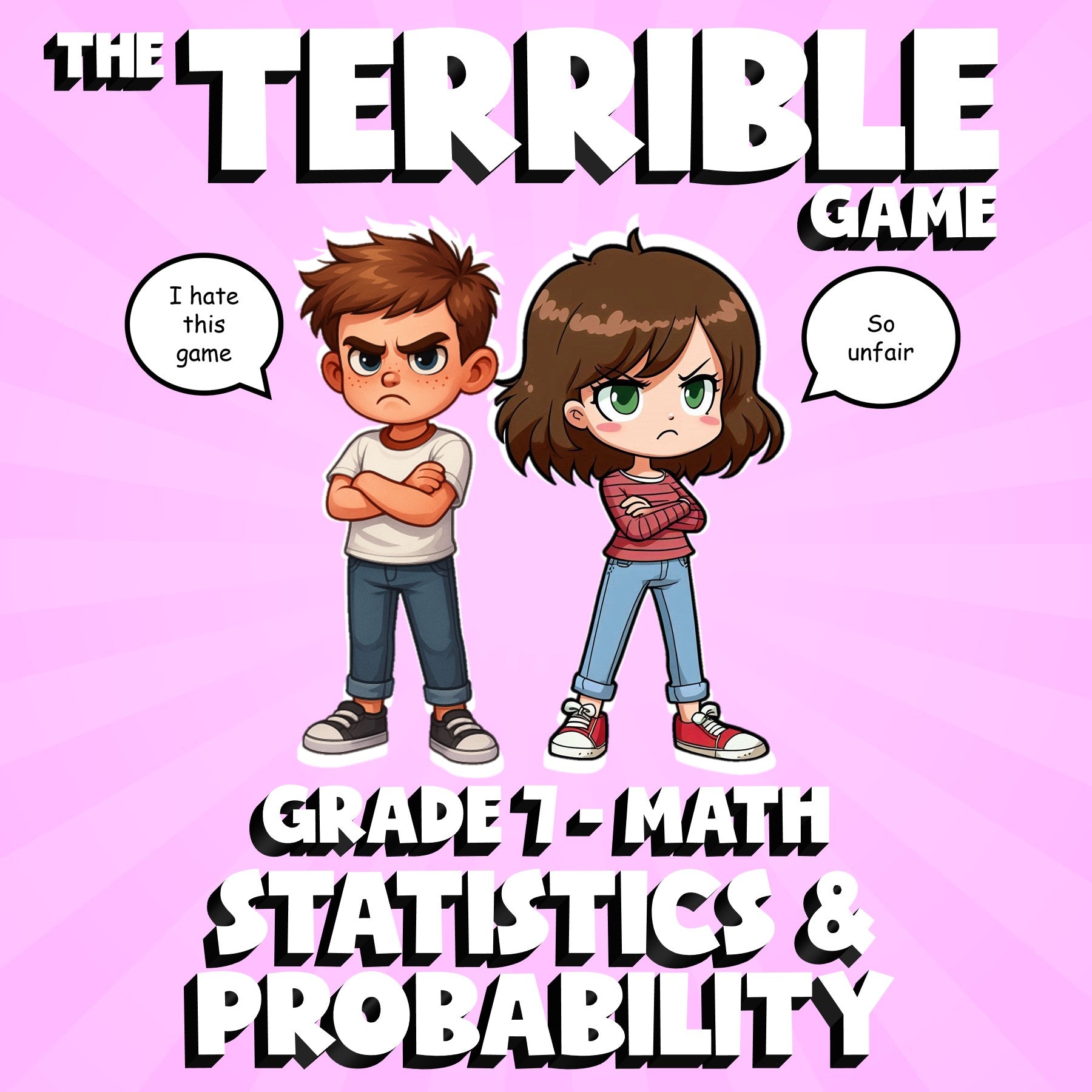 Statistics & Probability THE TERRIBLE GAME - No Prep Grade 7 Math Review