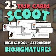 Biosignatures SCOOT TASK CARDS Science Game - No Prep Astronomy Review Activity