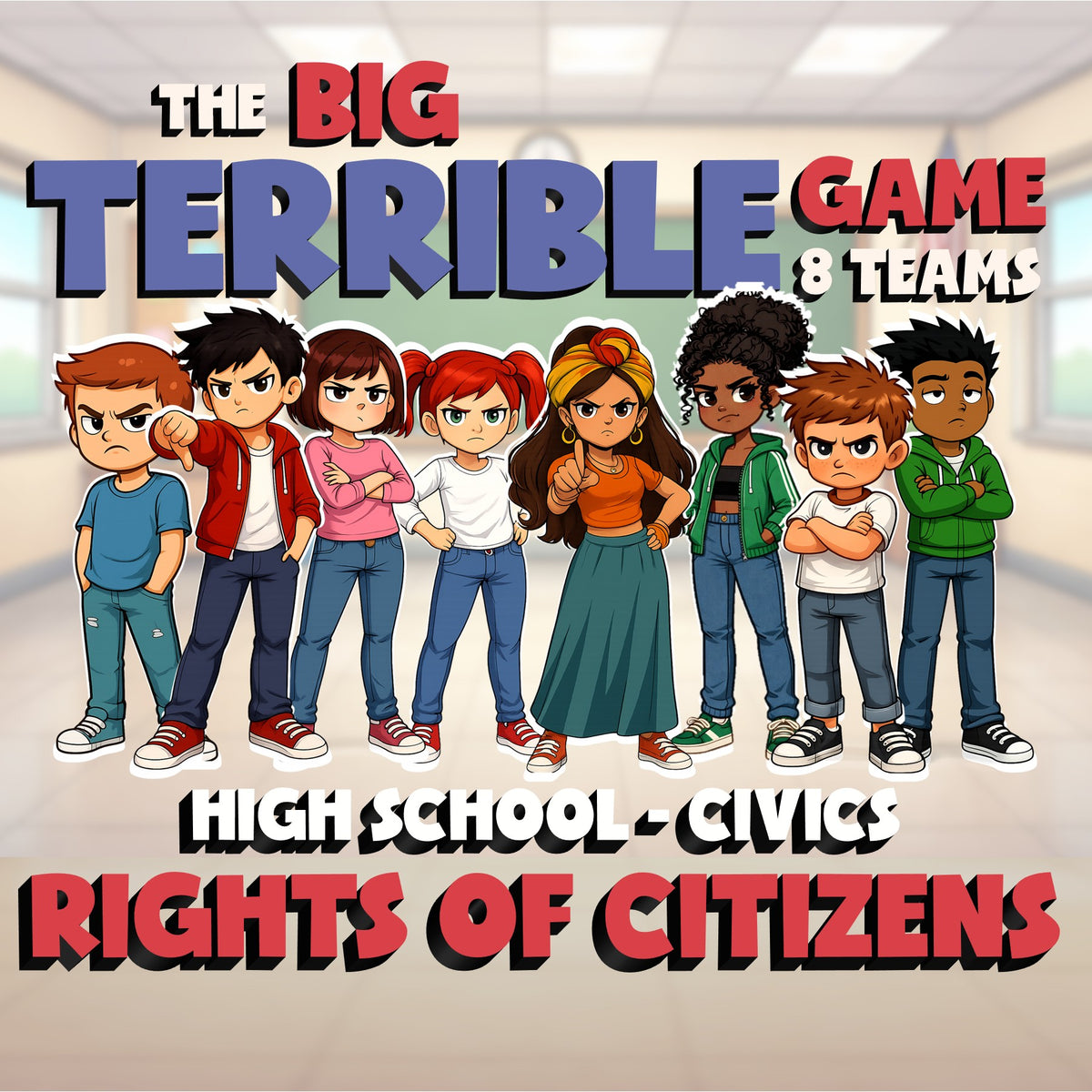 Rights of Citizens BIG TERRIBLE GAME - No Prep Civics Review Activity