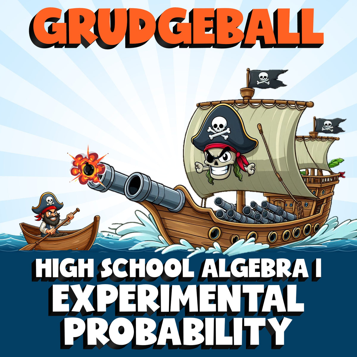 Experimental Probability GRUDGEBALL Math Game - No Prep Algebra 1 Review