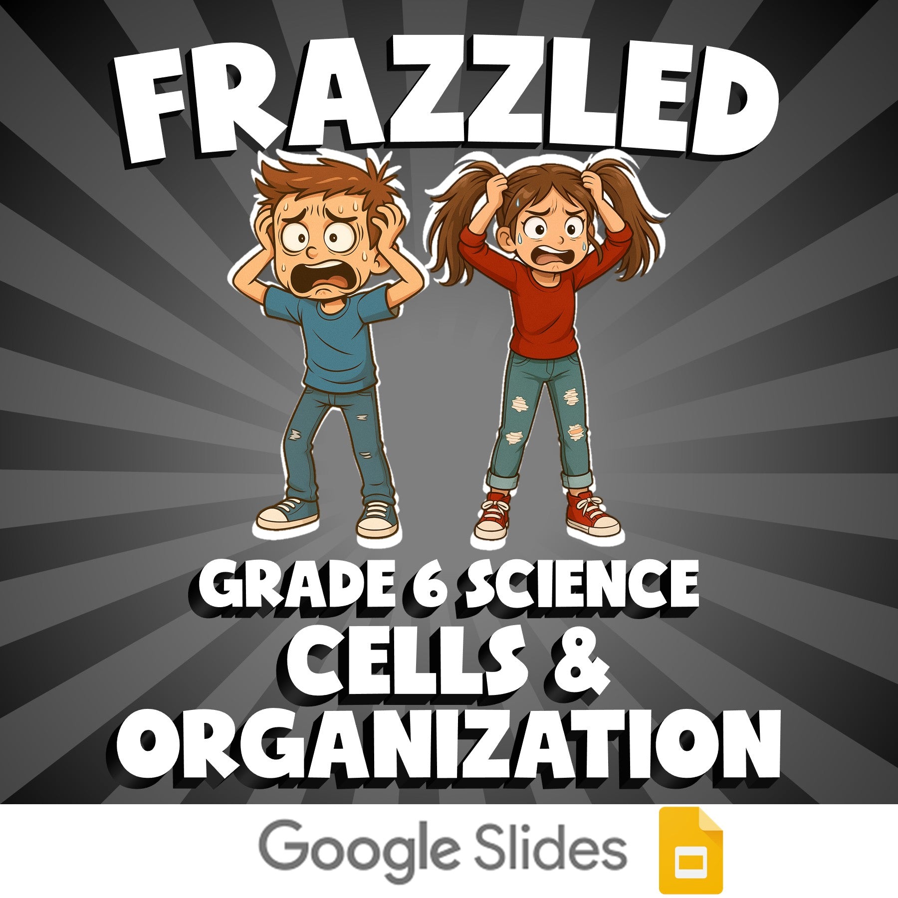 Cells & Organization FRAZZLED Science Game - No Prep Grade 6 Review Activity