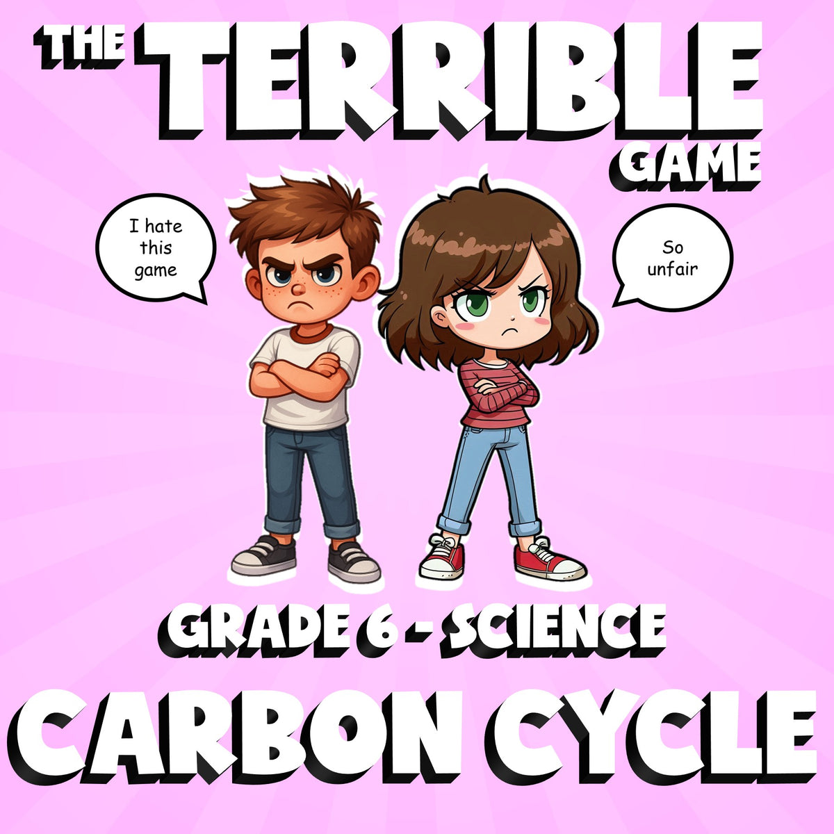 Carbon Cycle THE TERRIBLE GAME - No Prep Grade 6 Science Review Activity