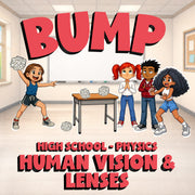 Human Vision & Lenses BUMP Science Game - No Prep Physics Review Activity