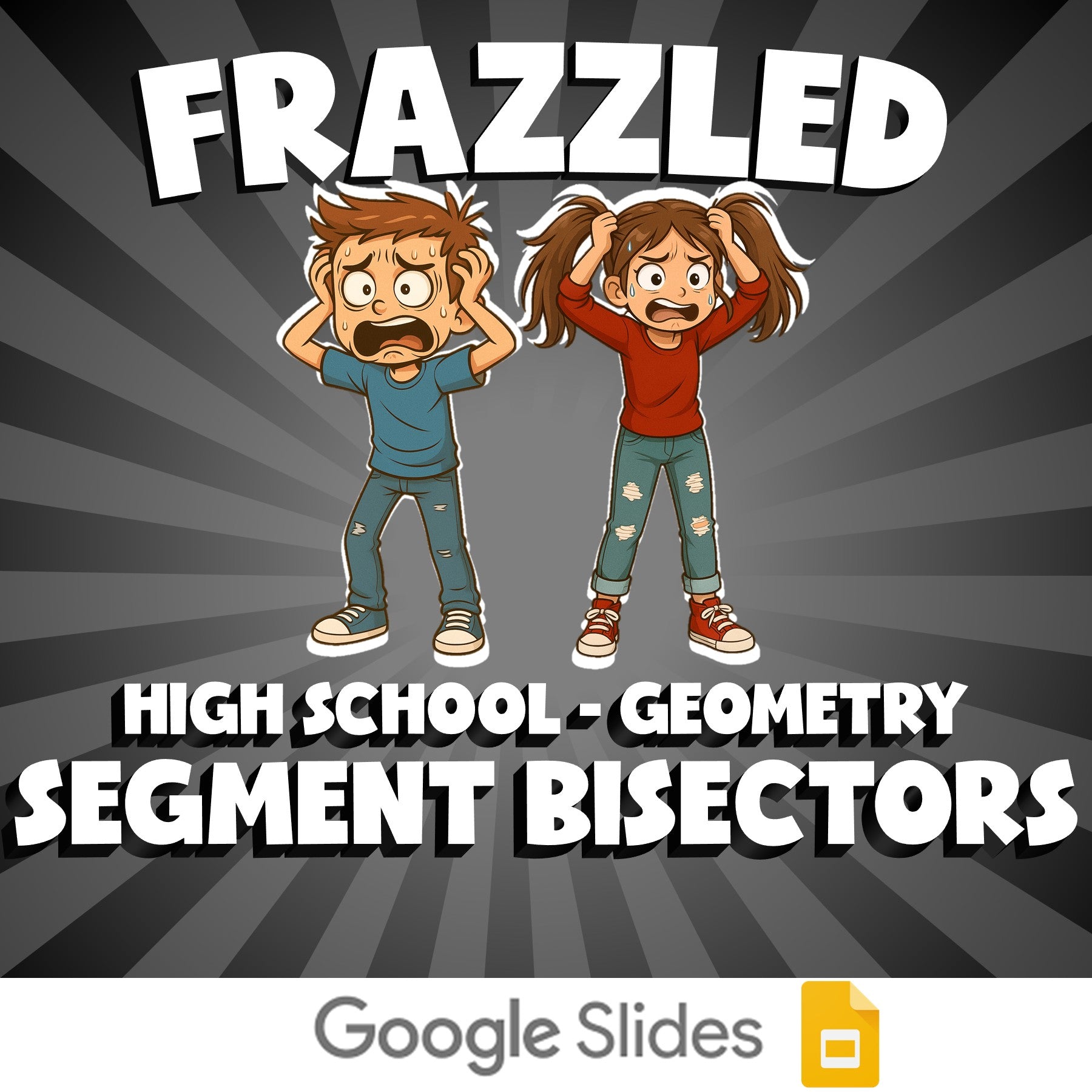 Segment Bisectors FRAZZLED Math Game - No Prep Geometry Review Activity