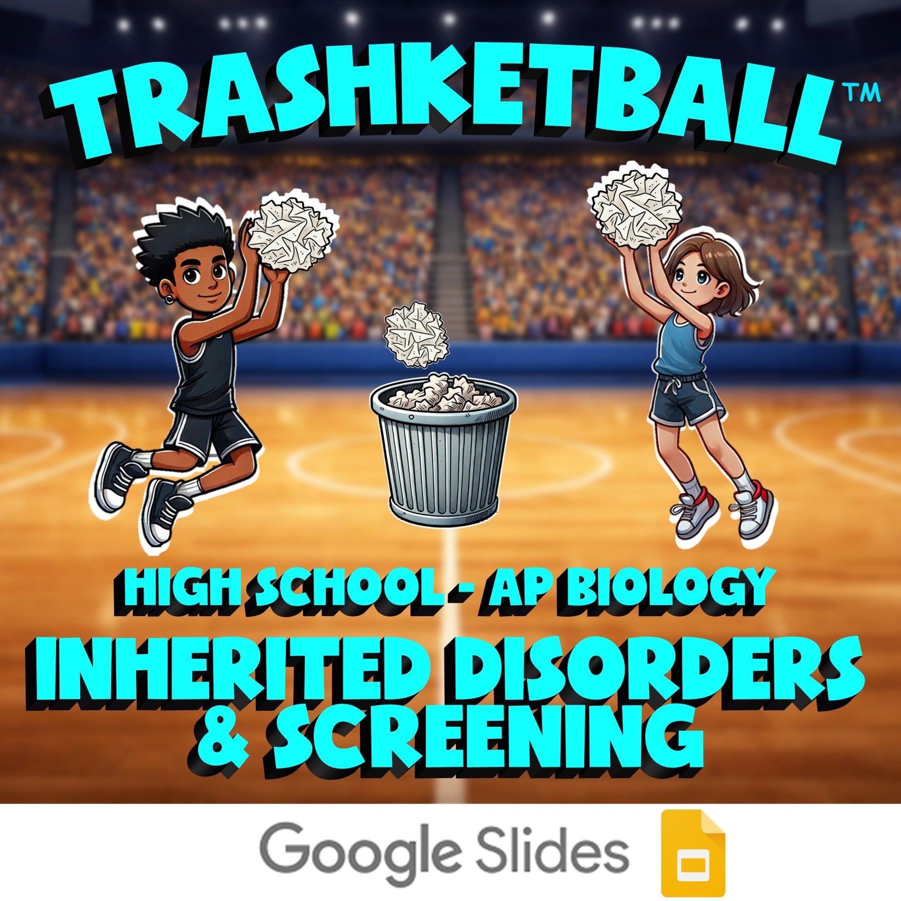 Inherited Disorders & Screening TRASHKETBALL Science Game - No Prep AP Biology