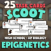 Epigenetics SCOOT TASK CARDS Science Game - No Prep AP Biology Review Activity
