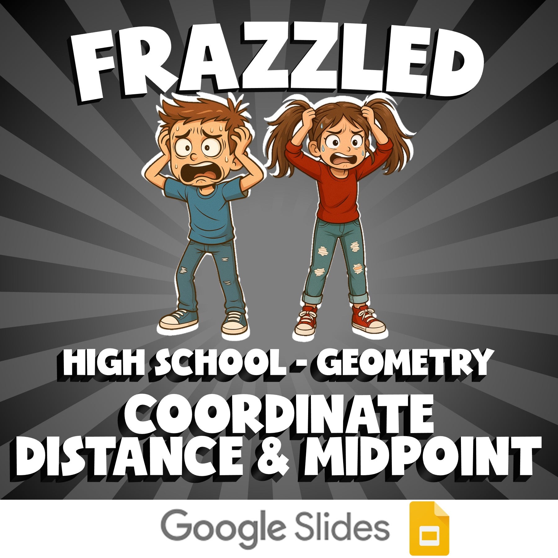 Coordinate Distance & Midpoint FRAZZLED Math Game - No Prep Geometry Review