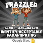 Identify Acceptable Paraphrasing FRAZZLED ELA Game - No Prep Grade 7 Review