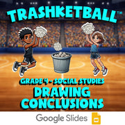 Drawing Conclusions TRASHKETBALL Socials Game - No Prep Grade 4 Review Activity
