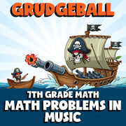 Math Problems in Music GRUDGEBALL Math Game - No Prep Grade 7 Review Activity