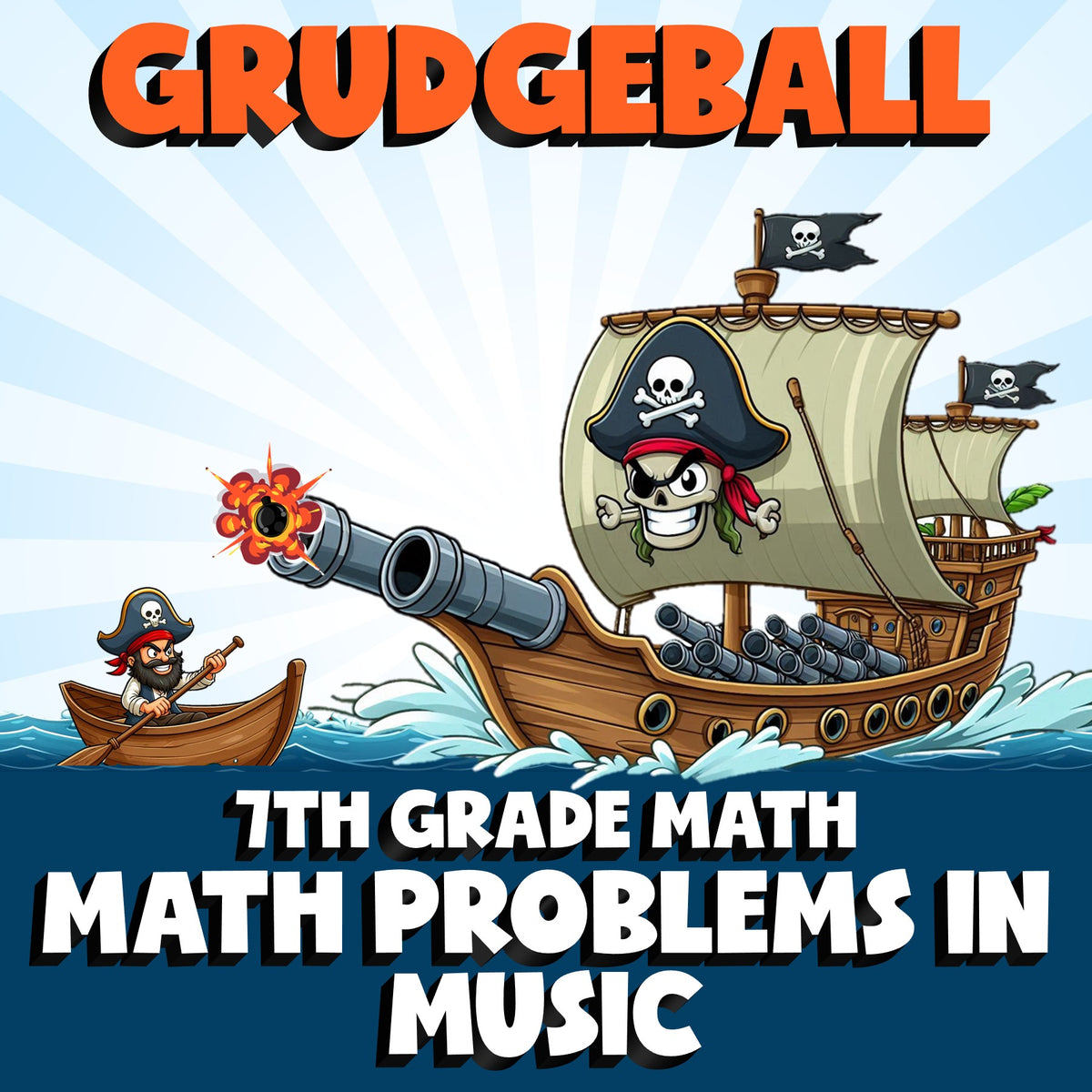 Math Problems in Music GRUDGEBALL Math Game - No Prep Grade 7 Review Activity