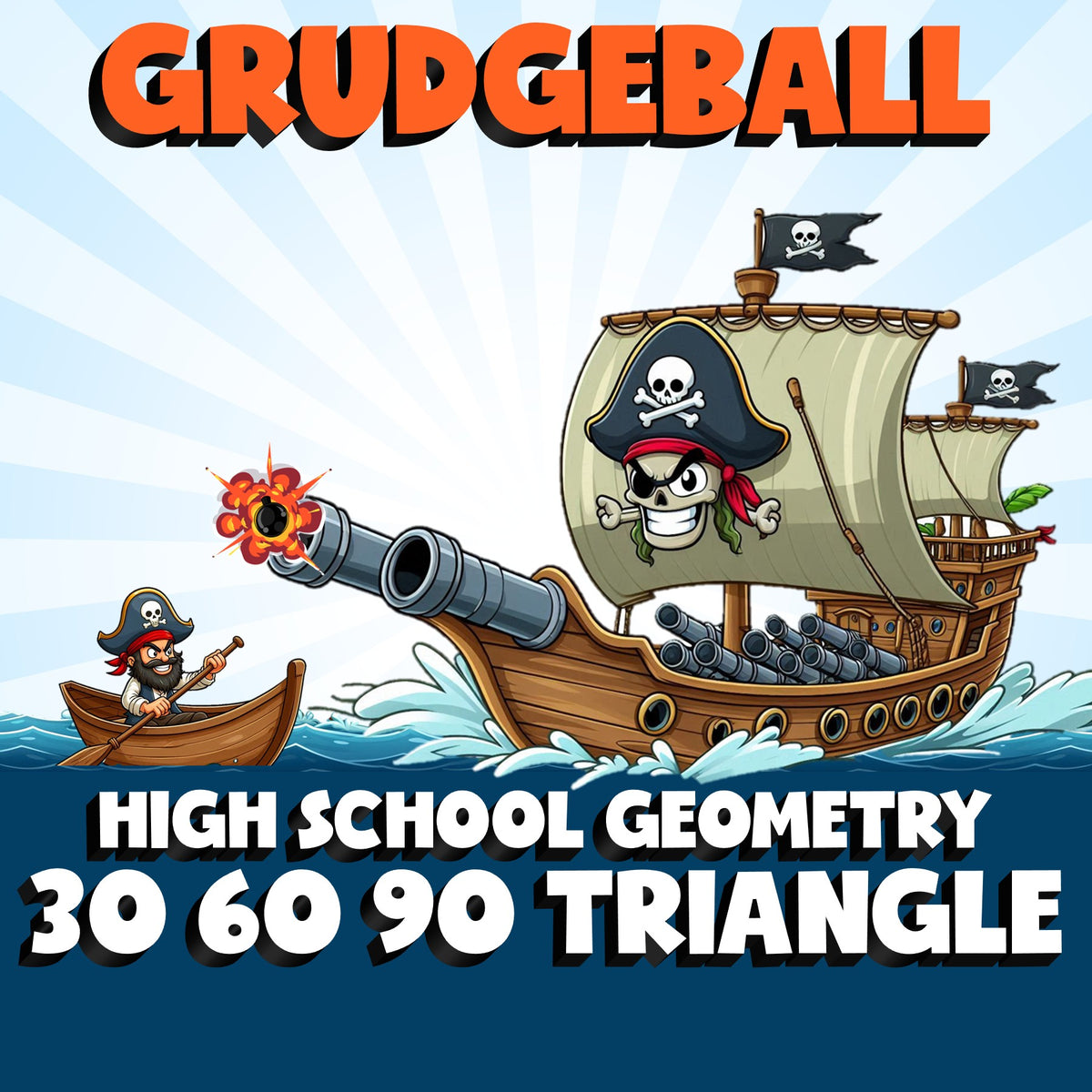 30 60 90 Triangle GRUDGEBALL Math Game - No Prep Geometry Review Activity