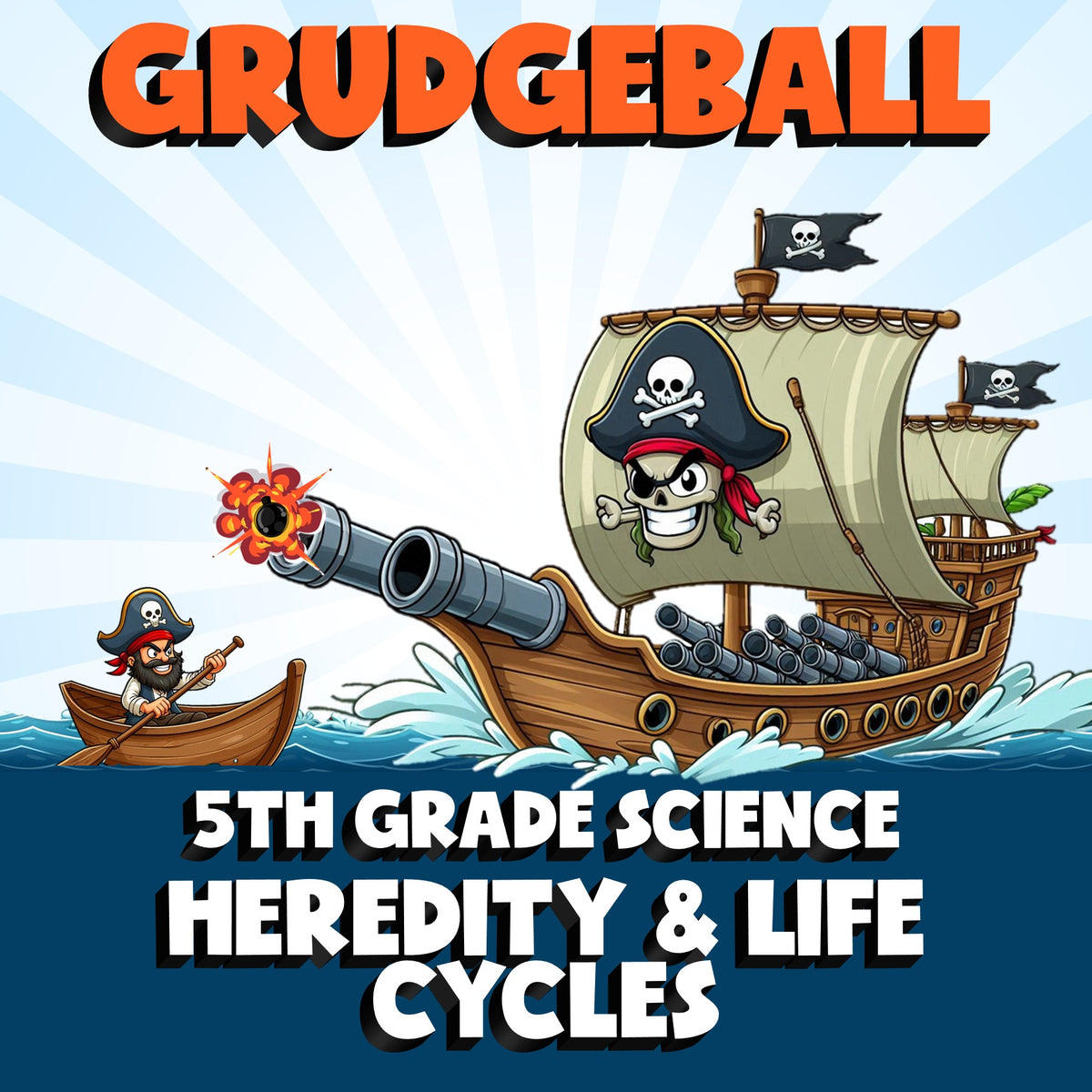 Heredity & Life Cycles GRUDGEBALL Science Game - No Prep Grade 5 Review Activity
