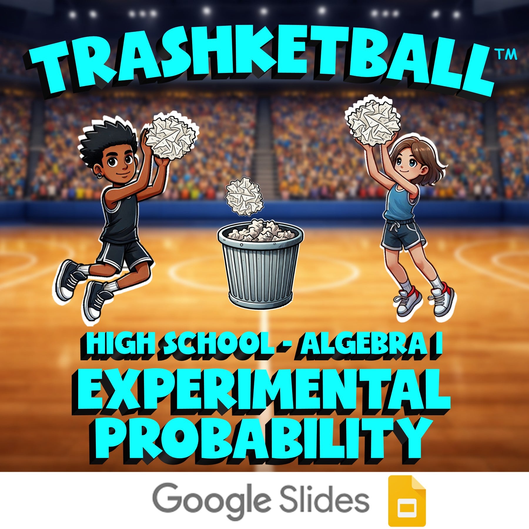 Experimental Probability TRASHKETBALL Math Game - No Prep Algebra 1 Review
