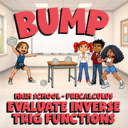Evaluate Inverse Trig Functions BUMP Math Game - No Prep PreCalculus Review