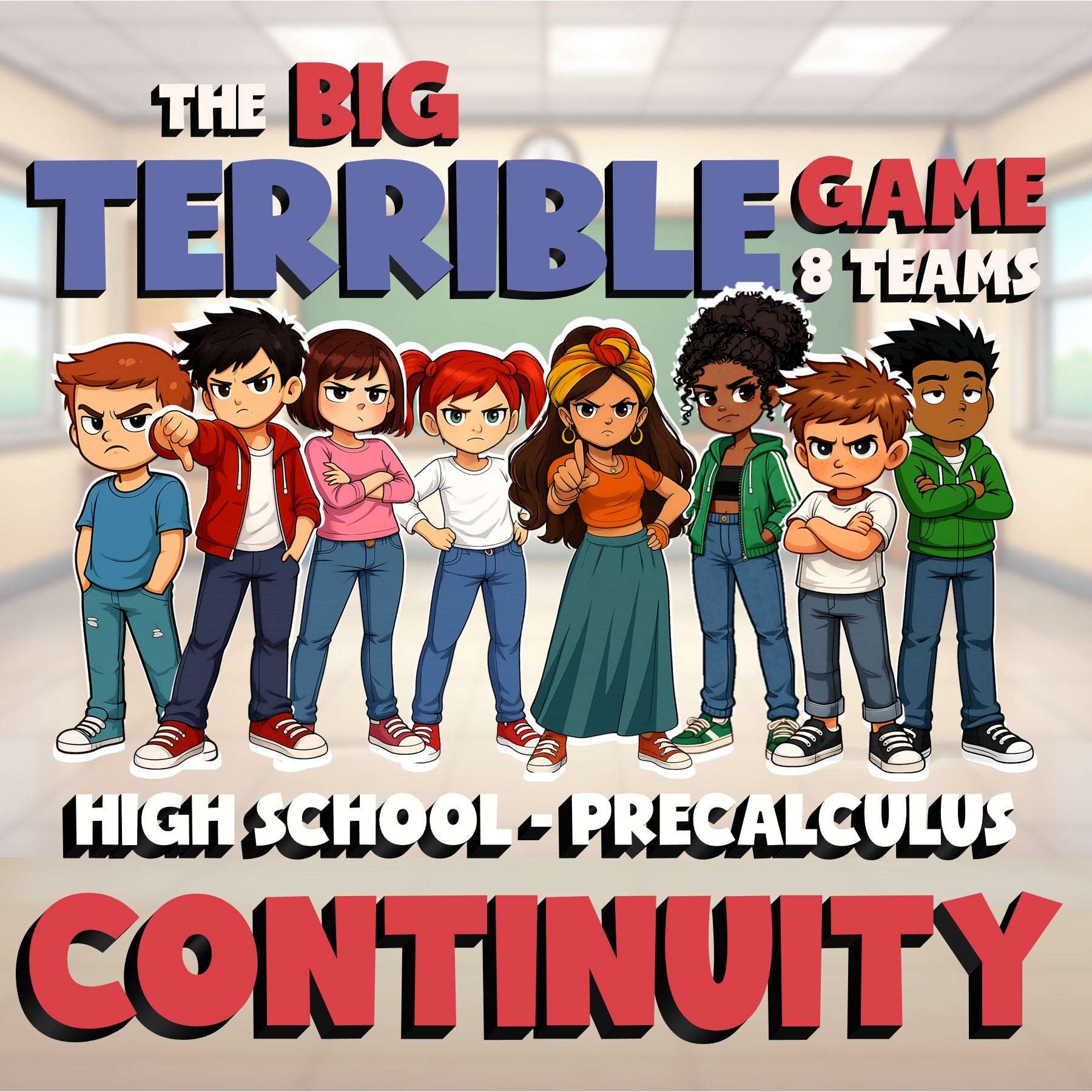 Continuity BIG TERRIBLE GAME - No Prep PreCalculus Math Review Activity