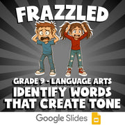 Identify Words That Create Tone FRAZZLED ELA Game - No Prep Grade 9 Review