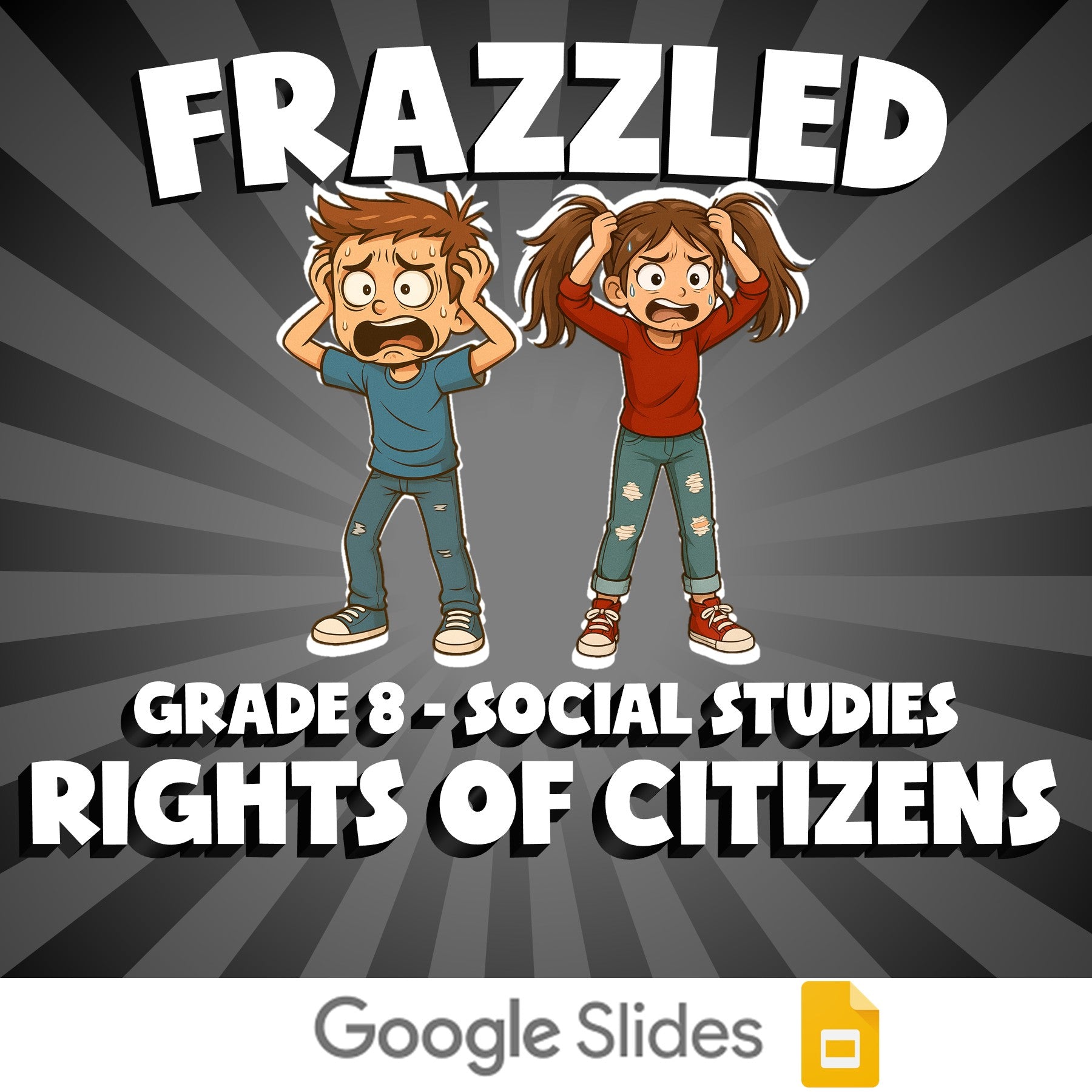 Rights of Citizens FRAZZLED Socials Game - No Prep Grade 8 Review Activity
