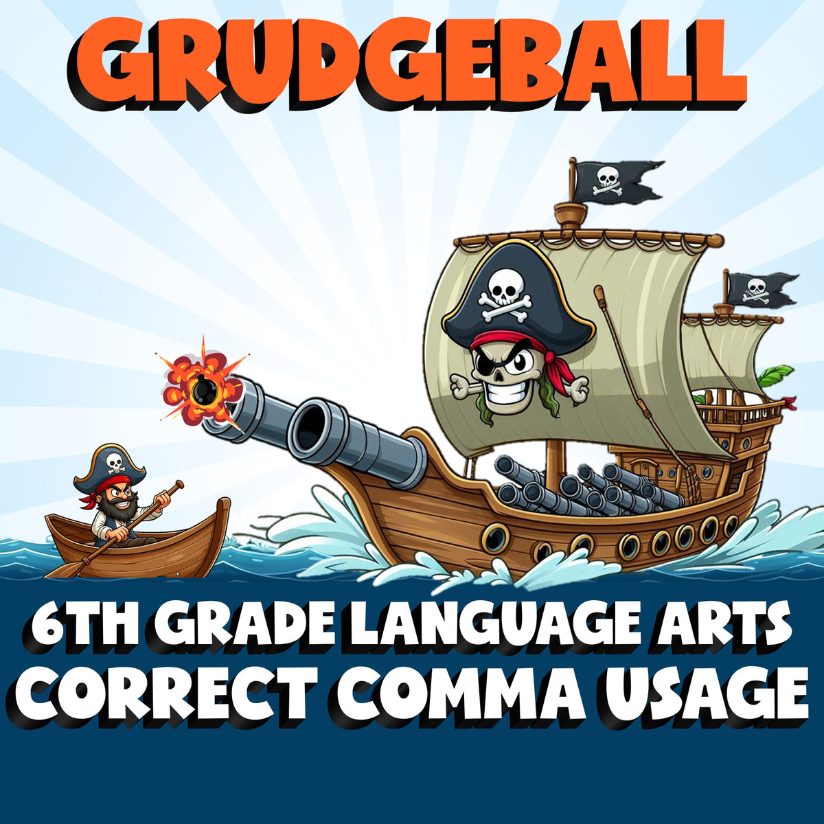 Correct Comma Usage GRUDGEBALL ELA Game - No Prep Grade 6 Review Activity