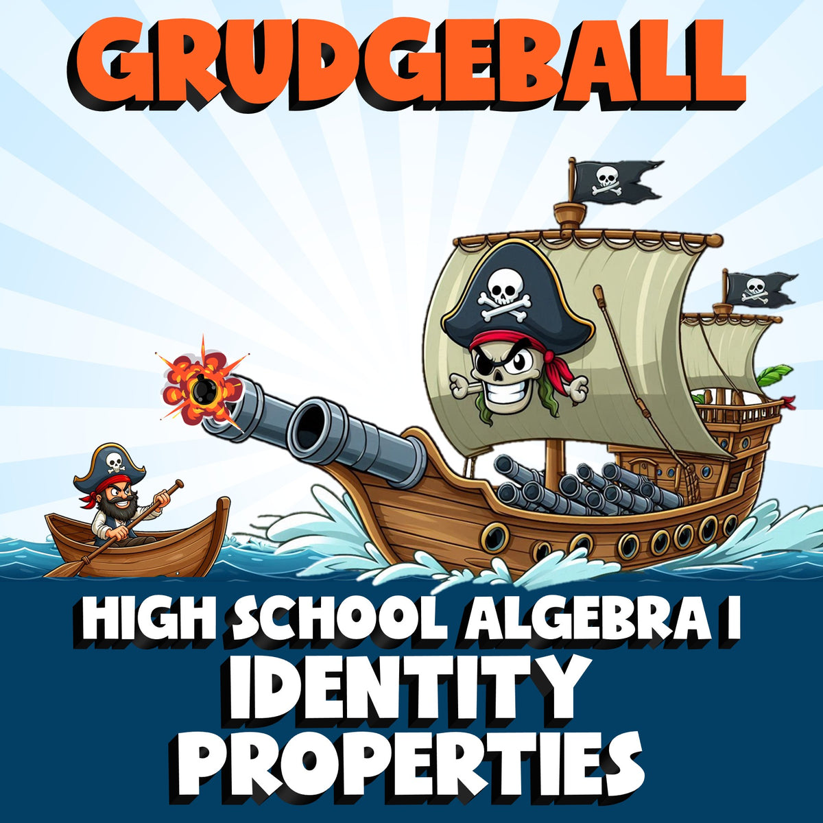 Identity Properties GRUDGEBALL Math Game - No Prep Algebra 1 Review Activity