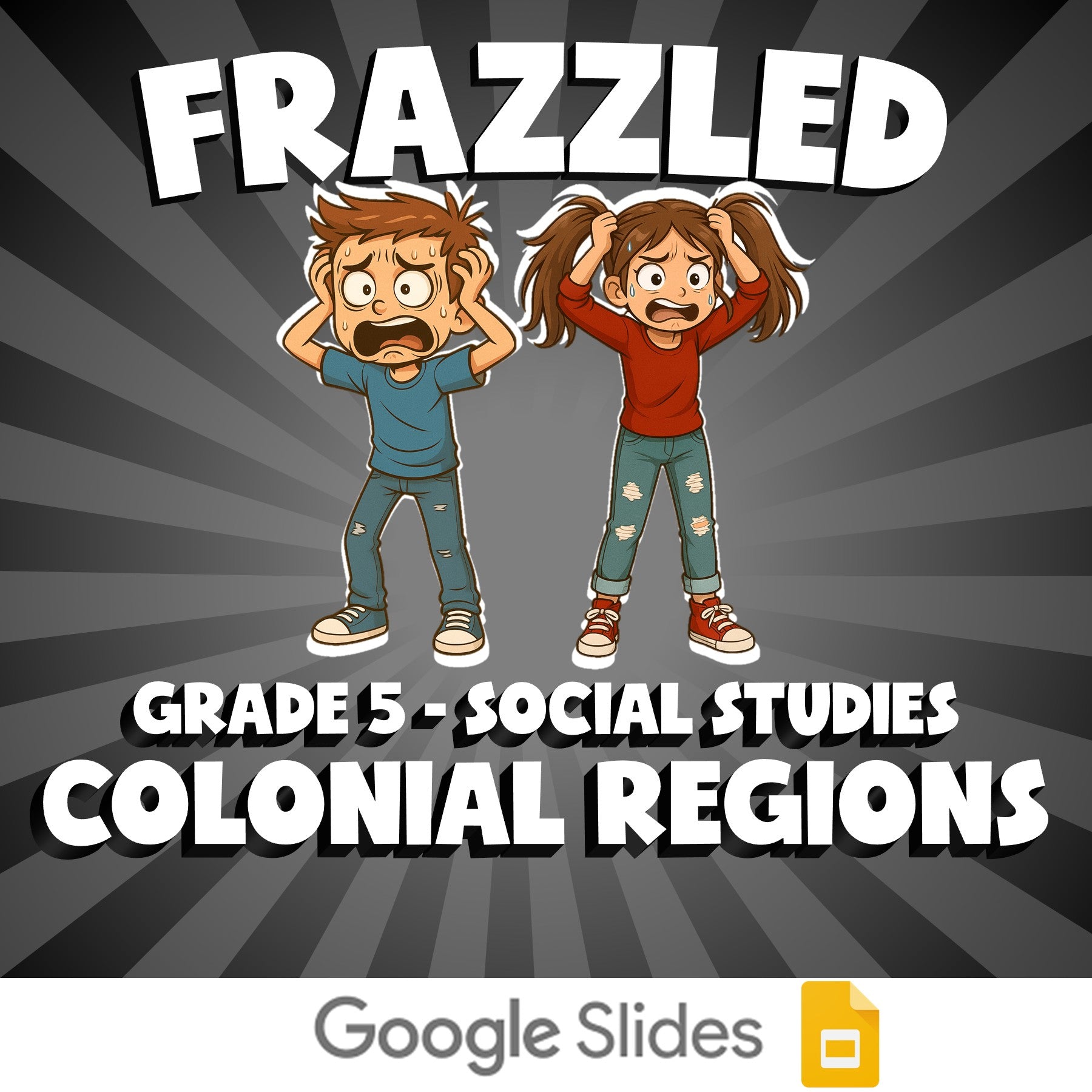 Colonial Regions FRAZZLED Socials Game - No Prep Grade 5 Review Activity