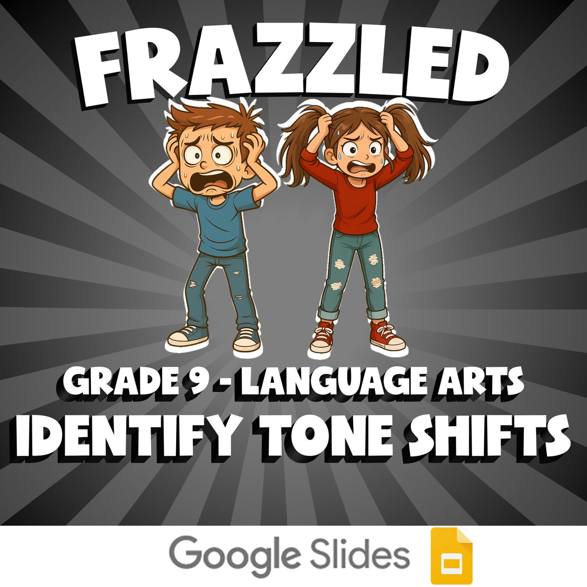 Identify Tone Shifts FRAZZLED ELA Game - No Prep Grade 9 Review Activity