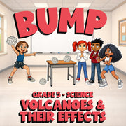 Volcanoes & Their Effects BUMP Science Game - No Prep Grade 5 Review Activity