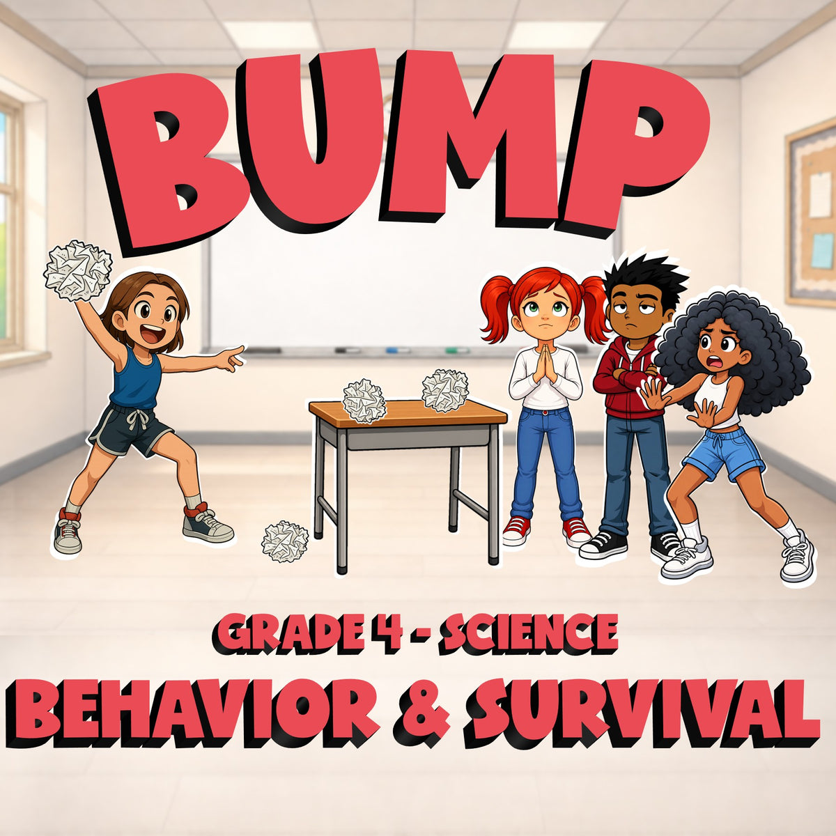 Behavior & Survival BUMP Science Game - No Prep Grade 4 Review Activity