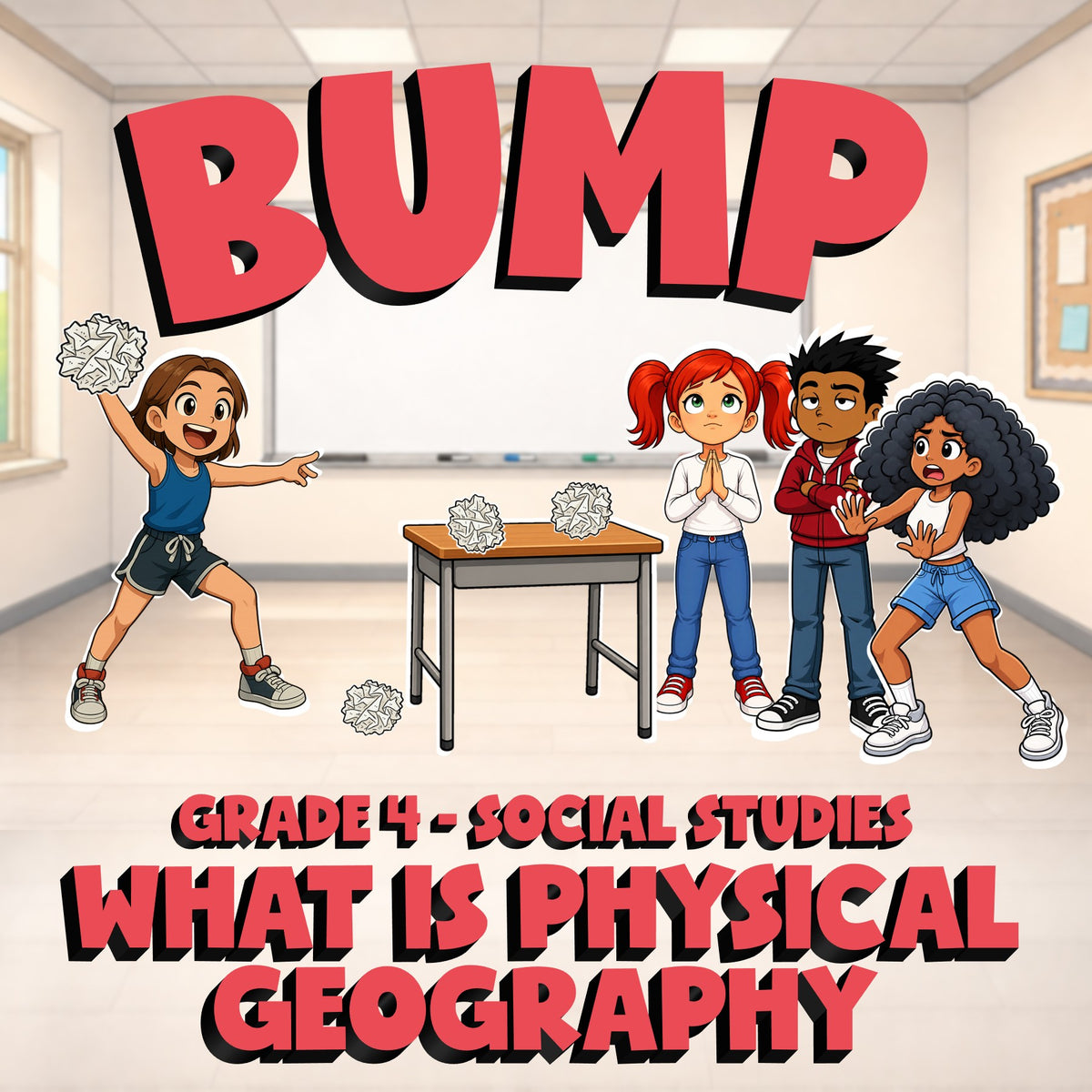 What Is Physical Geography BUMP Socials Game - No Prep Grade 4 Review Activity
