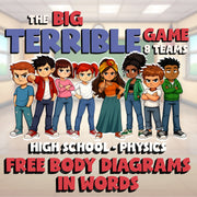 Free Body Diagrams in Words BIG TERRIBLE GAME - No Prep Physics Science Review