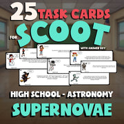 Supernovae SCOOT TASK CARDS Science Game - No Prep Astronomy Review Activity