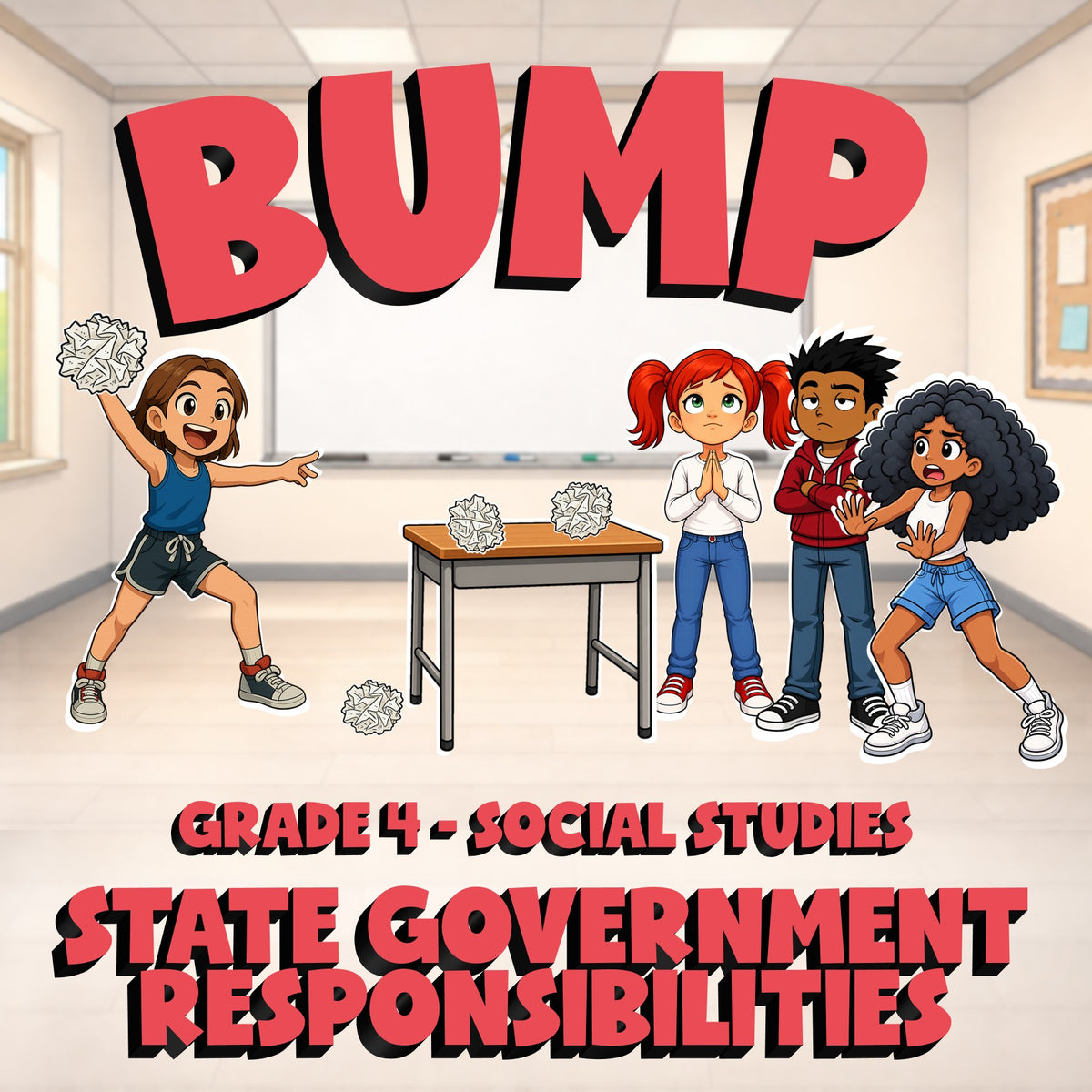 State Government Responsibilities BUMP Socials Game - No Prep Grade 4 Review