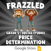 Price Determination FRAZZLED Socials Game - No Prep Grade 5 Review Activity