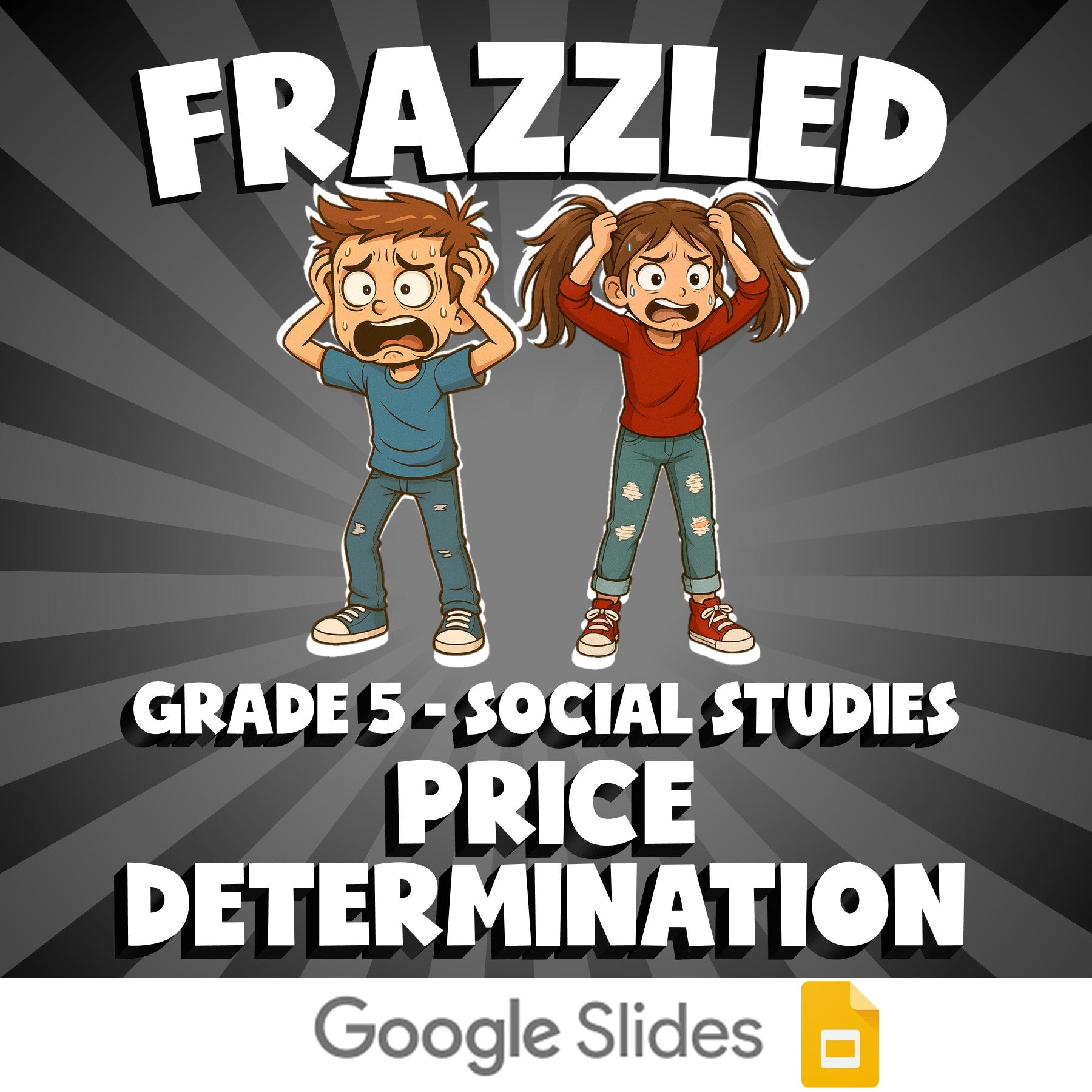 Price Determination FRAZZLED Socials Game - No Prep Grade 5 Review Activity