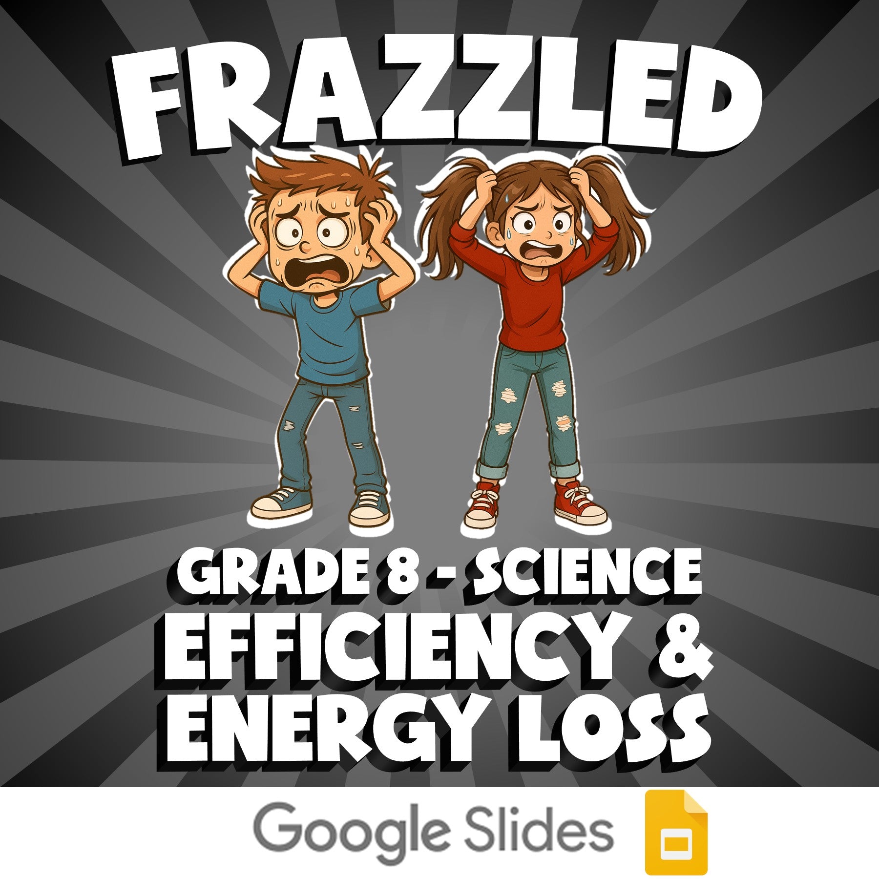 Efficiency & Energy Loss FRAZZLED Science Game - No Prep Grade 8 Review Activity