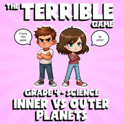 Inner vs Outer Planets THE TERRIBLE GAME - No Prep Grade 4 Science Review