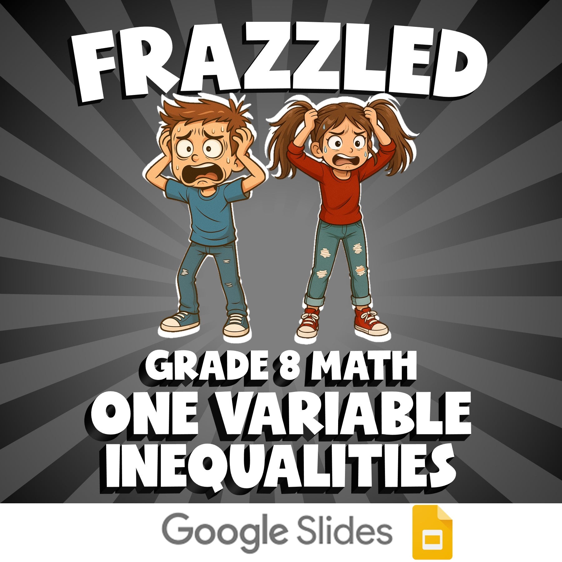 One Variable Inequalities FRAZZLED Math Game - No Prep Grade 8 Review Activity