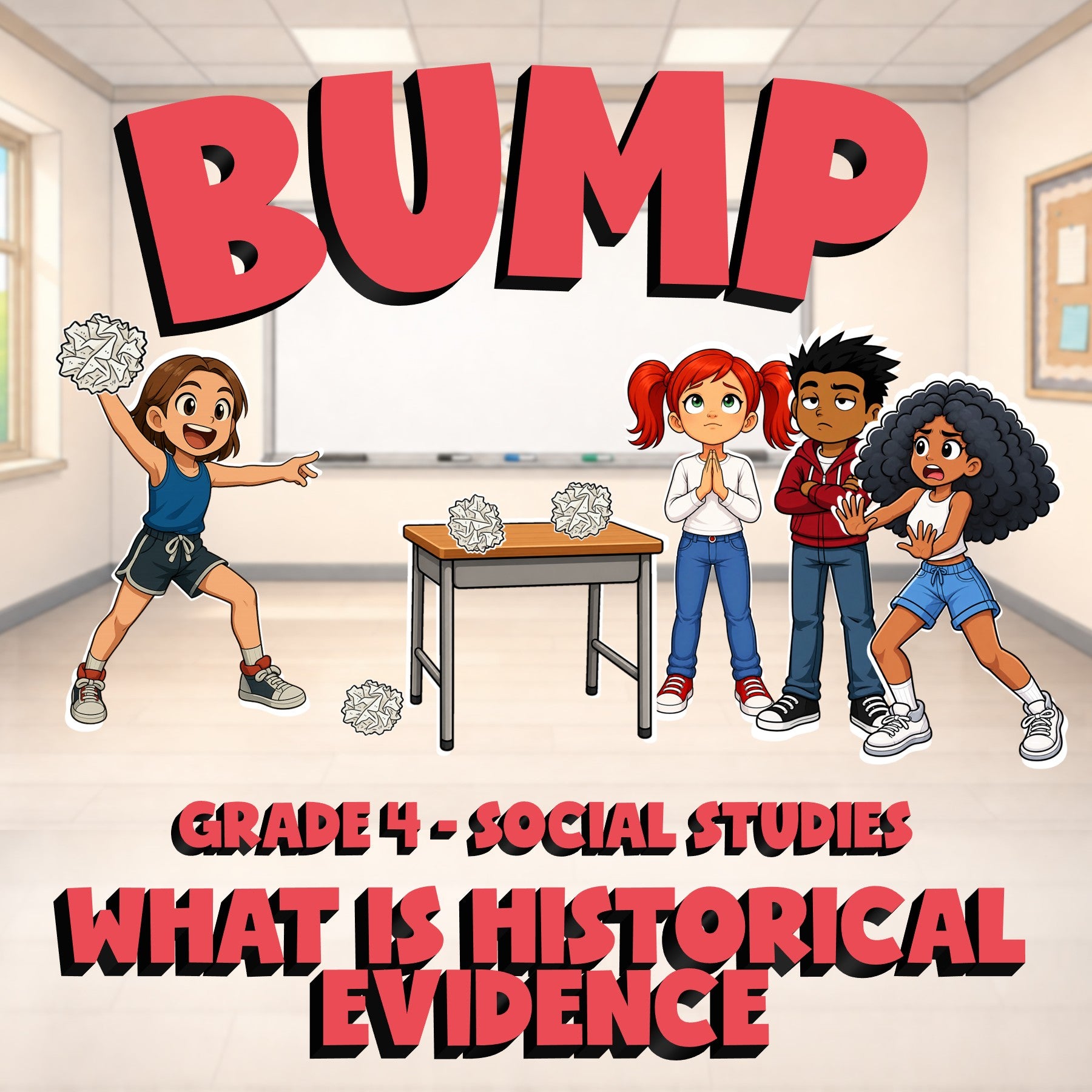 What Is Historical Evidence BUMP Socials Game - No Prep Grade 4 Review Activity